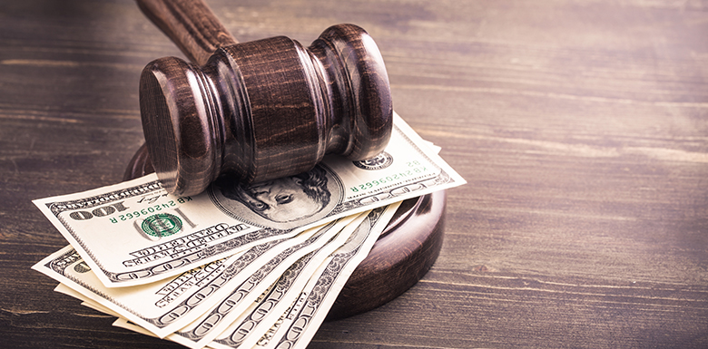 Gavel with cash image